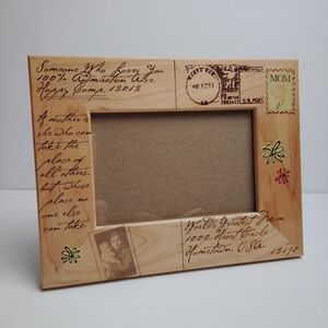Photo Frame Mom Words Post Card Style Cedar Crate Market 6"x4" Opening